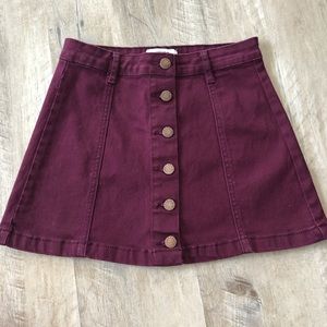 Forever 21 Maroon Jean Skirt